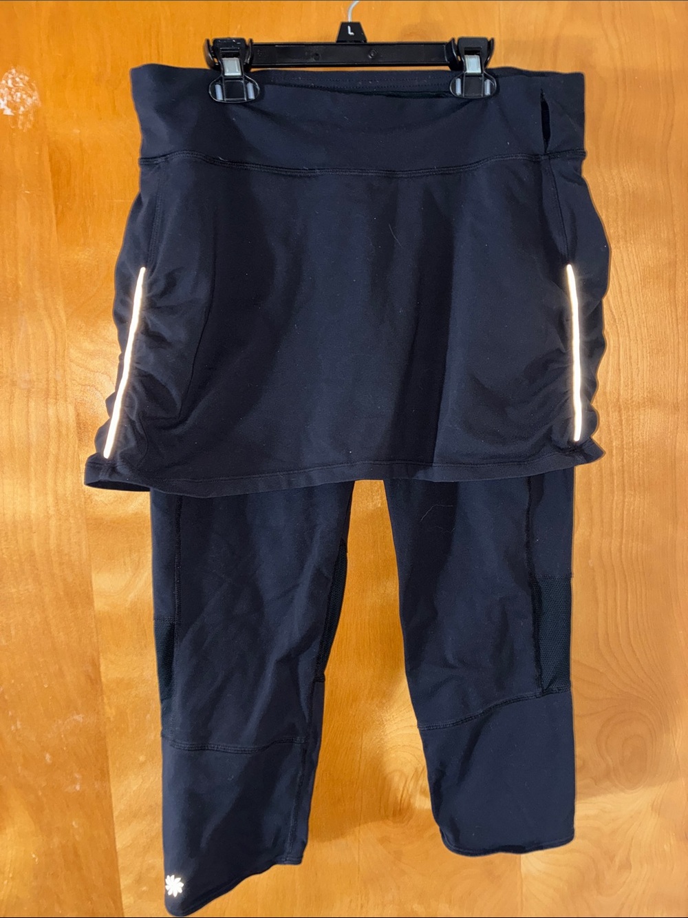 Athleta Black Active Skort Leggings - Athletic Bottoms L